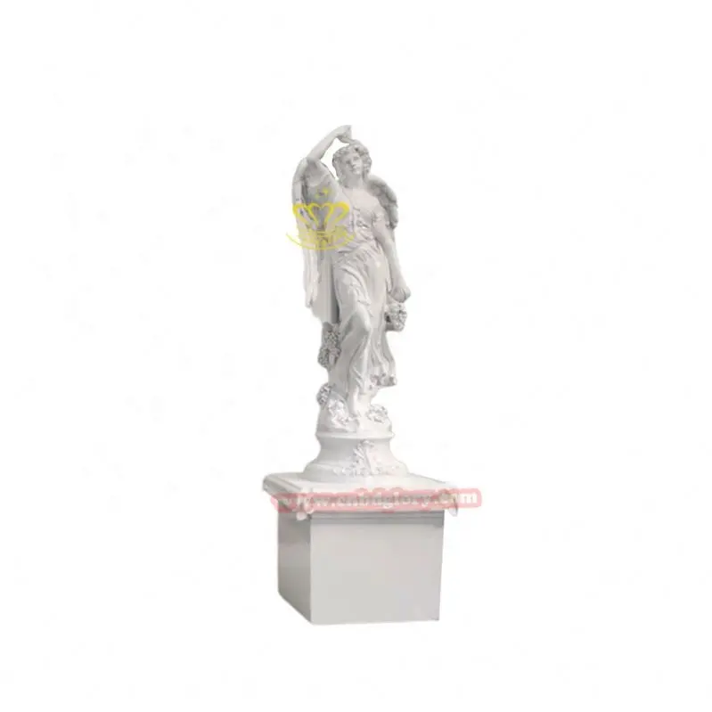 손으로 조각 서양 한 Baiyu 예술 작은 대리석 천사 동상