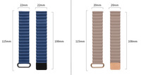 Bracelet de montre en cuir à fermeture magnétique 20/22 mm compatible avec Watch 6, GT Series, Honor MagicWatch 4 Pro