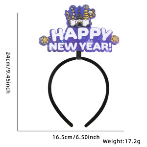 Pafu 2026 Fascia per Capelli Capodanno, Fascia Glitterata Felice Anno Nuovo, Accessorio per Capelli Decorazione Festa <span class=keywords><strong>di</strong></span> <span class=keywords><strong>Natale</strong></span>, Oggetto per Celebrazioni - Product Image 4