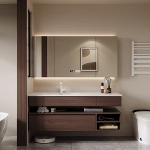 BALOM Custom Made Modern Bathroom <b>Cabinet</b> Large Capacity Wood Plywood Melamine MDF Vanity with OEM Factory Direct - Product Image 4