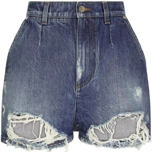 Jeans Cortos de Verano Leduo Personalizados, de Alta Calidad, con Diseño Desgastado para Mujer - Product Image 1
