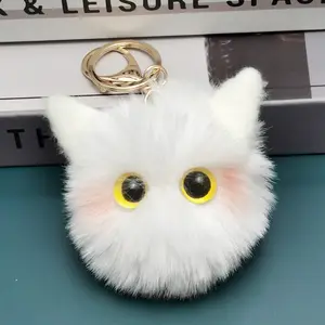 Thú nhồi bông quà tặng doanh nghiệp Keyring bán buôn mini dễ thương tùy chỉnh đồ chơi sang trọng Keychain sang trọng cathead trang trí động vật