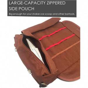 Échantillon gratuit, vente en gros, logo personnalisé, kit de barman professionnel portable, sac de voyage, sac à outils en toile pliable, sac à roulettes - Product Image 5