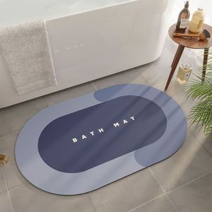 Tapis de sol en pierre de diatomite Wsy416 personnalisé, antidérapant, super absorbant, séchage rapide, pour douche et salle de bain - Product Image 6