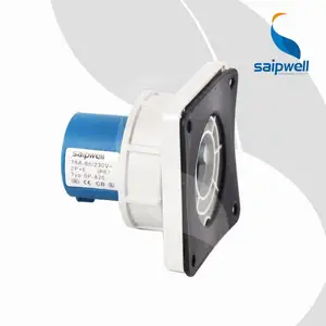 Saipwell Good Quality SP series plug Industrial Electrical ip67 SP-3665 3P 125A Panel Mounted Plug