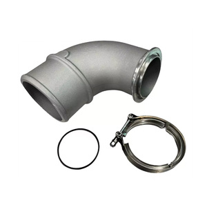 Tubo a Gomito per Cu*mmins ISX 3682674 per ISX <span class=keywords><strong>BorgWarner</strong></span> Stile S400 V-Band 90 Gradi - Product Image 1