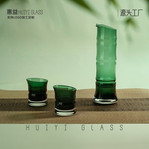 Bamboo Sake <b>Set</b> Crystal Glass High-End Liquor <b>Set</b> Chinese Style Homeware Wine Tea <b>Set</b> Trendy Design - Product Image 4