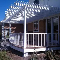 Для дома и сада балкона двора ландшафтный дизайн водонепроницаемый устойчивы к ультрафиолетовому излучению текстура древесины WPC композитный наружный пергола