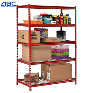 Étagères à rivets sans boulon Étagère en fil d'acier Étagère de stockage en fer Étagères empilables en métal pour garage entrepôt industriel - Product Image 1