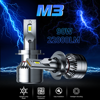 Pas cher Auto Réglable Remplacement Led H7 Éclairage De La Voiture Automobile Lampe 220000lm 6500k 90W Voiture H4 H7 Led Phare Ampoule