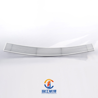 Moderno 90 °   Rejilla de Ventilación de Aire Acondicionado de Aleación de Aluminio Curvada, Fácil Instalación, Color Blanco Estándar