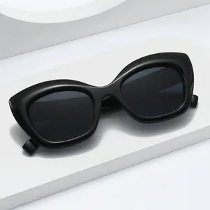 DL眼镜铆钉猫眼太阳镜复古Y2K女士眼镜个性防紫外线定制标志gafas de sol