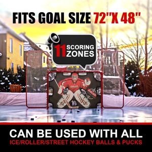 Cible de tir pour gardien de but EALER Hockey, 6x4 pieds, portable, en nylon, pour entraînement au hockey sur glace et sur rue - Product Image 4