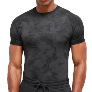 Camiseta Deportiva Ajustada de Alta Calidad para Hombre, Absorbente de Sudor, Transpirable, Sin Arrugas, Elástica y Cómoda - Product Image 2