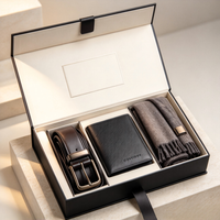 Coffret cadeau de luxe pour homme, boîte rigide à fermeture magnétique avec logo personnalisé, pour ceinture, portefeuille, écharpe, cadeau d'anniversaire, cadeau d'affaires