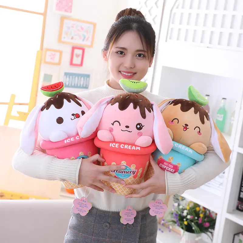 Ice Cream Long Ears Rabbit Plush Bunny Plush Toys