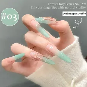 Gel para decoración de uñas con diseño de cuatro cuadrículas para primavera y verano, ideal para mezclar y pintar con efecto degradado. Curado con LED, sin necesidad de lavado, arte de uñas DIY - Product Image 3
