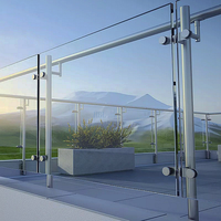 Rampe en verre et acier inoxydable pour balcon, directement de l'usine, pour villas, applications extérieures et escaliers
