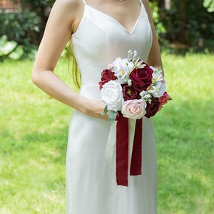 Bouquets de fleurs artificielles 2026 pour demoiselles d'honneur, bouquets de mariage pour la mariée, cadeau pour les professeurs de mariage - Product Image 5