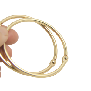 Bague <span class=keywords><strong>de</strong></span> <span class=keywords><strong>reliure</strong></span> <span class=keywords><strong>de</strong></span> livre <span class=keywords><strong>de</strong></span> bureau en fer <span class=keywords><strong>de</strong></span> 2 pouces, couleur or clair, bague à feuilles mobiles - Product Image 3