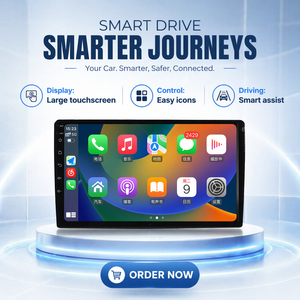 Hicar แดชบอร์ดแบบพกพาเครื่องเชื่อมต่อระหว่างกันไร้สาย CarPlay ควบคุมกลางนำทางหน้าจอแอปเปิ้ลแอนดรอยด์ - Product Image 1