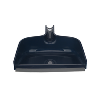 Mini pelle à poussière portative avec dents de peigne - Plastique bleu + bord métallique, idéale pour les comptoirs de cuisine, les bureaux, étanche et facile à nettoyer