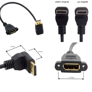 <span class=keywords><strong>Cable</strong></span> de Extensión DP de Alta Calidad, Macho a Hembra, para Montaje en Panel, con Soporte de Bloqueo con Tuerca, Resolución 4K - Product Image 5
