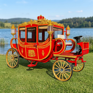 Calèche royale électrique personnalisée 2026 pour mariages, visites touristiques et événements Cendrillon avec pneus en caoutchouc massif, garantie 1 an - Product Image 4