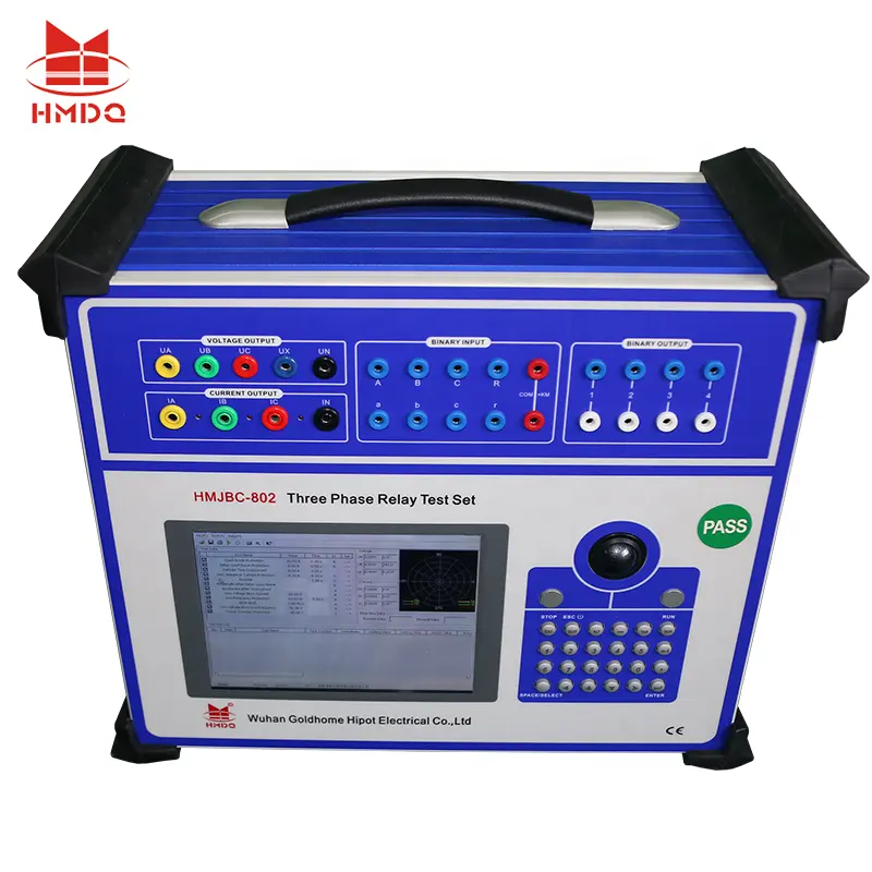 HMDQ 802 Relay Tester Tool Six Phase Primary Secondary Current Injection Test Set Kit MicroComputer Controlled Relay Test