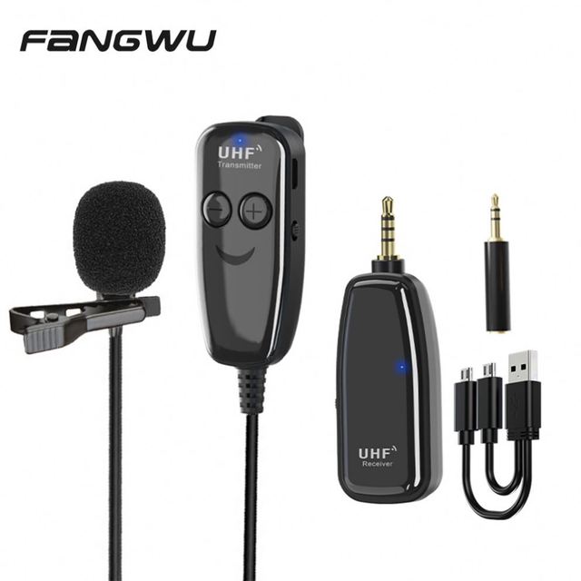 Wireless Mini Tie Clip on Mic Lavalier Microphone for Phone