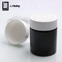 Vente en gros Récipient à pilules en plastique noir Flacon à capsules de luxe avec bouchon de sécurité enfant 120ml 200ml