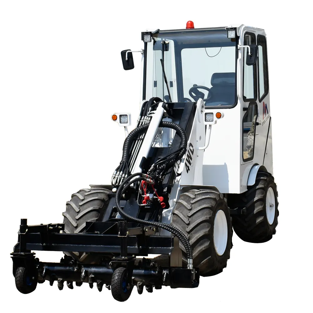 Cargador de dirección deslizante/tractor/accesorios de excavadora, rastrillo de potencia para máquina agrícola