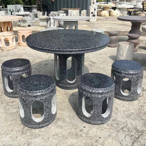 Table ronde de jardin chinois moderne et <span class=keywords><strong>tabouret</strong></span> en pierre pour cour - Product Image 6