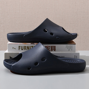Zapatillas de casa EVA con suela gruesa, antideslizantes, transpirables, para hombre, sandalias resistentes al desgaste para interiores, color arena claro, talla 40 45 - Product Image 2