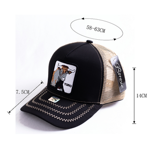 หมวกแก๊ปปักลาย Toro แบบตาข่าย 6 แผง สไตล์สตรีท ยูนิเซ็กส์ สำหรับฤดูใบไม้ผลิและฤดูร้อน สวมใส่สบายสำหรับผู้ใหญ่ - Product Image 1