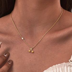 Collar Clásico de Oro Duradero que No se Desvanece, 18k, con Circonita Cúbica Real, Cadenas Finas de Acero Inoxidable, Collar para Mujer - Product Image 2