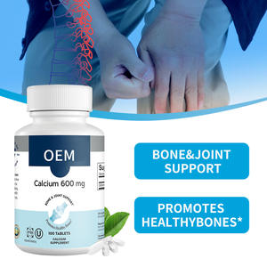 Tablet Kalsium Karbonat Berkualitas Tinggi 600mg Suplemen Makanan untuk Kesehatan Tulang dan Pencegahan <span class=keywords><strong>Osteoporosis</strong></span> - Product Image 3