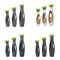 Pot de fleurs décoratif en fibre de verre, fait main, durable, à grain de bois creux, pour l'intérieur et l'extérieur, avec couleur personnalisée pour jardin et maison