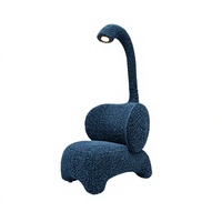 Fauteuil d'appoint créatif et minimaliste en forme de cygne, sculpture artistique, fauteuil de salon en fausse fourrure, idéal pour appartement, salon et chambre