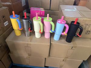 2025 100% leakproof 32oz đầy màu sắc thiết kế mới dày xử lý tùy chỉnh 304 thép không gỉ có thể tháo rời rơm cap với rơm - Product Image 5