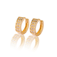Joyería HYL, Aretes de Latón con Base Tridimensional en Forma de Panal, Chapados en Oro de 18k, Color Duradero, Venta al por Mayor