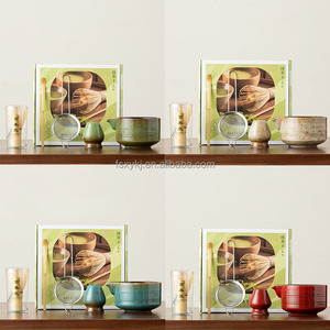 Ensemble d'outils à matcha en céramique écologique <span class=keywords><strong>japonaise</strong></span> de couleur bulle avec <span class=keywords><strong>flûte</strong></span> en <span class=keywords><strong>bambou</strong></span>, design portable, capacité de 550 ml, vaisselle à thé - Product Image 4