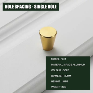 Poignée ronde simple en métal <span class=keywords><strong>doré</strong></span> moderne, pour commode, tiroir de cuisine, <span class=keywords><strong>meuble</strong></span> <span class=keywords><strong>TV</strong></span>, armoire - Product Image 5