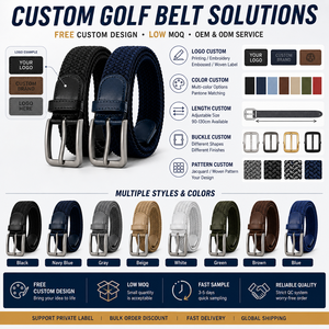 Ceinture tressée extensible avec boucle en alliage pour homme, ceinture <span class=keywords><strong>de</strong></span> <span class=keywords><strong>golf</strong></span> sportive tissée élastique, largeur 3,5 cm, option logo personnalisé, boîte cadeau, fabricant - Product Image 3
