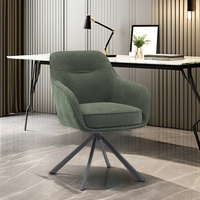 Chaise de bureau à domicile de style nordique à succès, petite chaise de bureau pivotante avec pieds en fer, design moderne en tissu et en maille