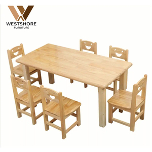 Table et chaises Montessori pour garderie, mobilier d'école <span class=keywords><strong>maternelle</strong></span>, mobilier en bois pour centre d'apprentissage préscolaire, mobilier de <span class=keywords><strong>maternelle</strong></span> Waldorf - Product Image 1