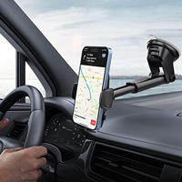 Support de téléphone portable flexible et réglable à 360° en ABS pour voiture, support multifonctionnel pour pare-brise et tableau de bord