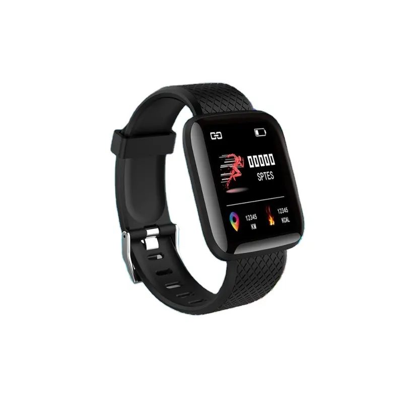 Smart Watch Wristband Sports Fitness Blood Pressure Heart Rate Call Message Reminder Android Pedometer 116Plus Smart Wristbadn