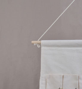 Caja de calendario de Adviento de Navidad colgante 2025, lienzo, uso doméstico, 24 espacios, Beige, 60cm - Product Image 5