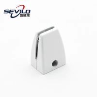 SEVILO SWL.1241 Pince de fixation supérieure pour cloison de bureau en alliage d'aluminium, alliage de zinc et verre acrylique, taille personnalisable, support métrique